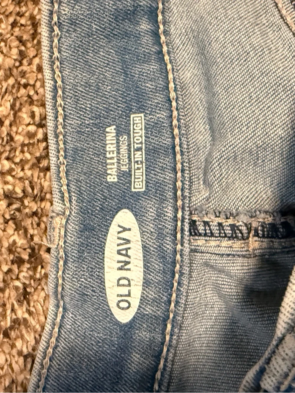 Old Navy Ballerina Jeggings Girls Size 16 Distressed Light Wash